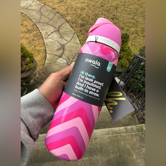 Owala I <3 U Valentines Day 40oz Pink Freesip Water Bottle - Picture 2 of 9